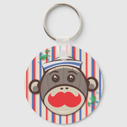 Sailor Sock Monkey-Sleutelhanger Sleutelhanger (Voorkant)