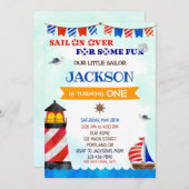 Sailor verjaardagsfeestdag kaart (Voorkant / Achterkant)
