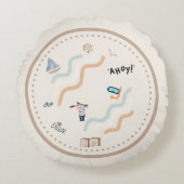 Sailor's Dream Nursery Round Coussin (Devant)