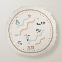 Sailor's Dream Nursery Round Coussin