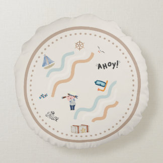 Sailor's Dream Nursery Round Pillow Rond Kussen