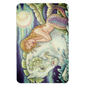 SAILOR'S FANTASY MERMAID RIDING MERHORSE, SEAHORSE MAGNEET (Verticaal)