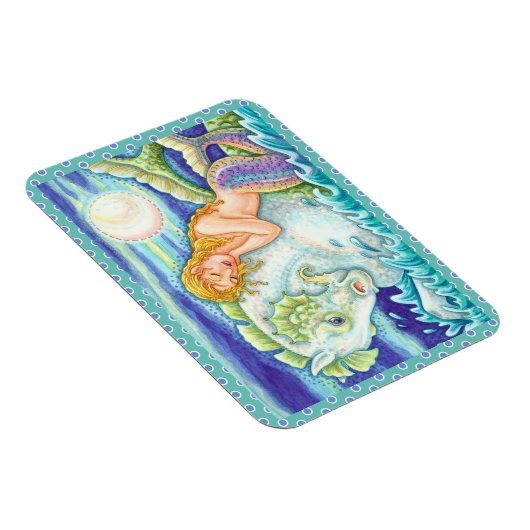 SAILOR'S FANTASY MERMAID RIDING MERHORSE, SEAHORSE MAGNEET (Rechterzijde)