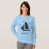 Sailors Sailboat Ladies Long Sleeve T-shirt (Devant entier)