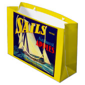 Sails Northwest Apples, 1930s, op label afdrukken Groot Cadeauzakje (Achterkant Gekanteld)
