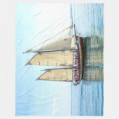 SAILSCHIP FLEECE DEKEN (Voorkant)