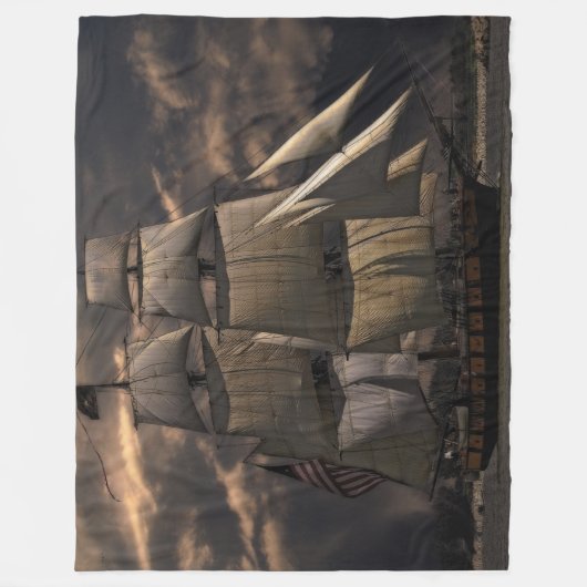 SAILSCHIP FLEECE DEKEN (Voorkant)