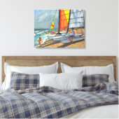 Sailships Garrucha Spanje Canvas Afdruk (Insitu (Slaapkamer))