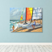 Sailships Garrucha Spanje Canvas Afdruk (Insitu (Houten vloer))