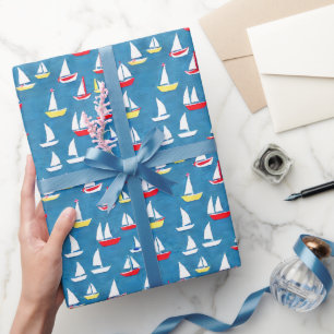 Sailships Pattern Preppy Cadeaupapier