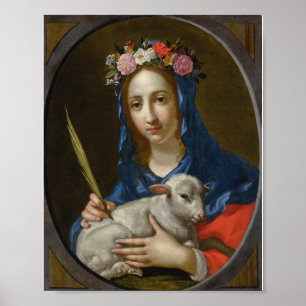 Saint Agatha (door Cesare Dandini) Poster
