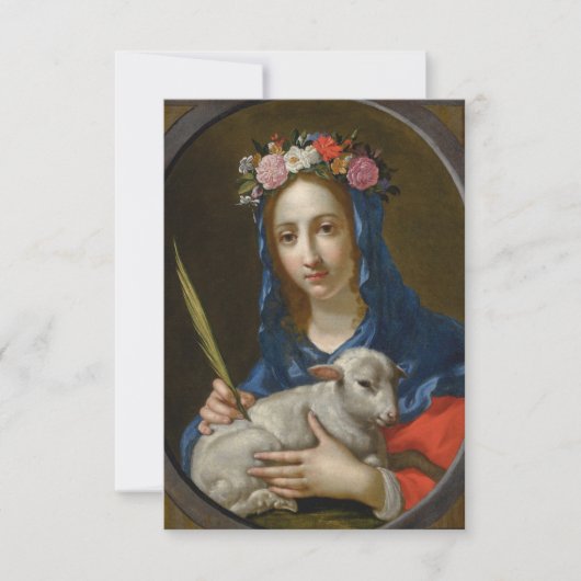 Saint Agatha met Prayer Kaart (Voorkant)