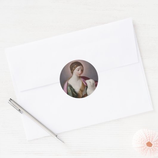 Saint Agnes Catholic Sticker (Envelop)