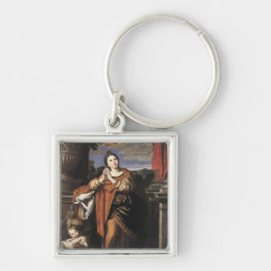 Saint Agnes door Domenichino (c. 1620) Sleutelhanger