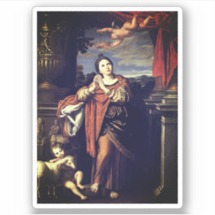 Saint Agnes door Domenichino (c. 1620) Sticker
