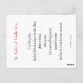Saint Aidan Prayer-kaart Briefkaart (Achterkant)