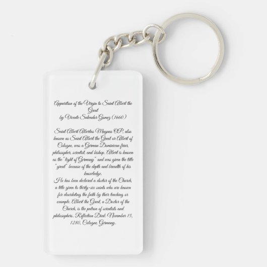 Saint Albert de Grote Sleutelhanger (achterkant)