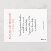 Saint Alexander Hotovitsky Prayer Card Briefkaart (Achterkant)