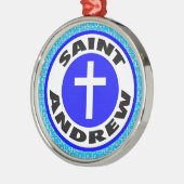 Saint Andrew Metalen Ornament (Links)