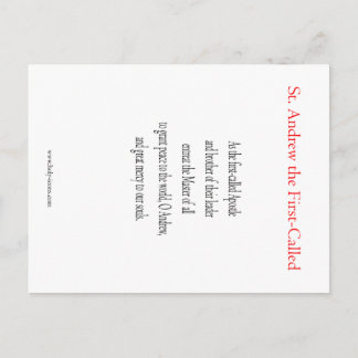 Saint Andrew Prayer Kaart
