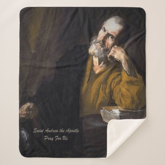 Saint Andrew The Apostle Sherpa Deken (Voorkant)