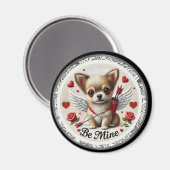Saint-Ange Chihuahua Round Magnet - Soyez le mien (Recto/Verso)