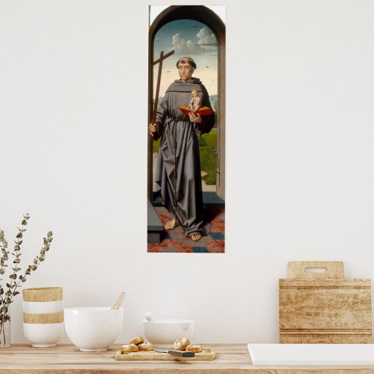 Saint Anthony - Gerard David Fine Art Poster (Keuken)