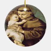 Saint Anthony Padua Keramisch Ornament (Achterkant)