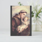 Saint Anthony van Padua Bedankkaart (Staand voorkant)