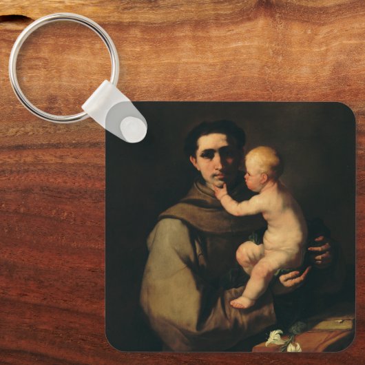 Saint Anthony van Padua door Luca Giordano Sleutelhanger (Voorkant)