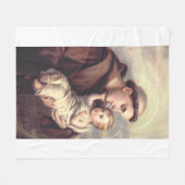 Saint Anthony van Padua Fleece Deken (Voorkant (Horizontaal))