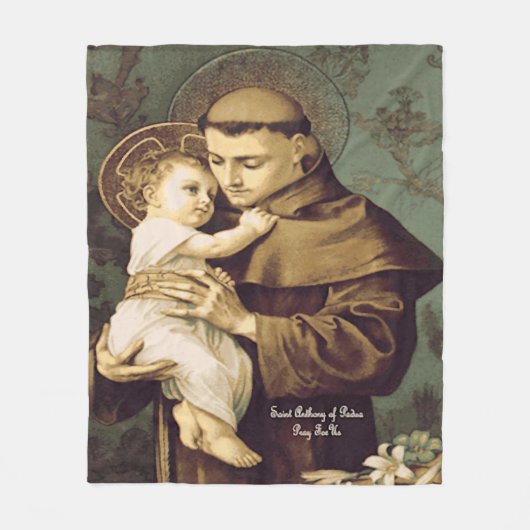 Saint Anthony van Padua Fleece Deken (Voorkant)