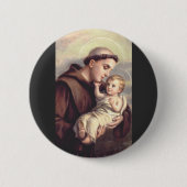 Saint Anthony van Padua Ronde Button 5,7 Cm (Voorkant)