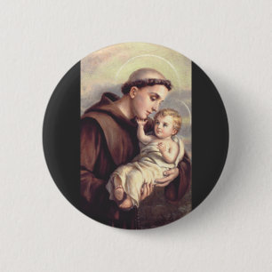 Saint Anthony van Padua Ronde Button 5,7 Cm