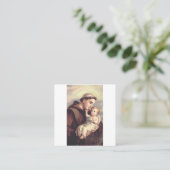 Saint Anthony van Padua Vierkante Visitekaartje (Staand voorkant)