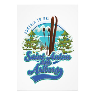 Saint Anton am Arlberg Austria Ski logo Foto Afdruk