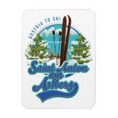 Saint Anton am Arlberg Austria Ski logo Magneet (Verticaal)