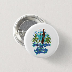 Saint Anton am Arlberg Austria Ski logo Ronde Button 3,2 Cm