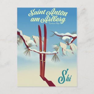 Saint Anton am Arlberg, Tiroolse Alpen, Oostenrijk Briefkaart