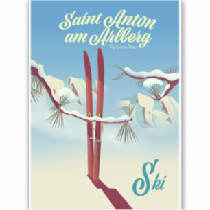 Saint Anton am Arlberg, Tyrolean Alps, Oostenrijk Sticker