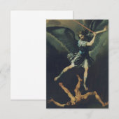 Saint Archangel Michael verslaat de duivel Bedankkaart (Voorkant / Achterkant)