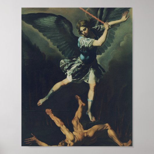 Saint Archangel Michael verslaat de duivel Poster (Voorkant)