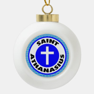 Saint Athanasius Keramische Bal Ornament
