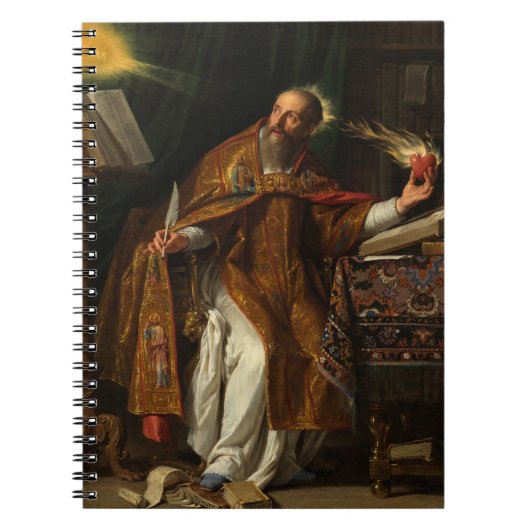 Saint Augustine, 1645, ingediend door Philippe de  Notitieboek (Voorkant)