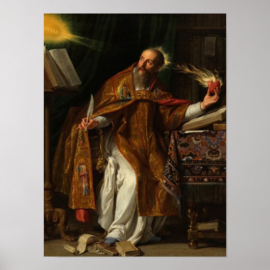 Saint Augustine, 1645, ingediend door Philippe de  Poster (Voorkant)