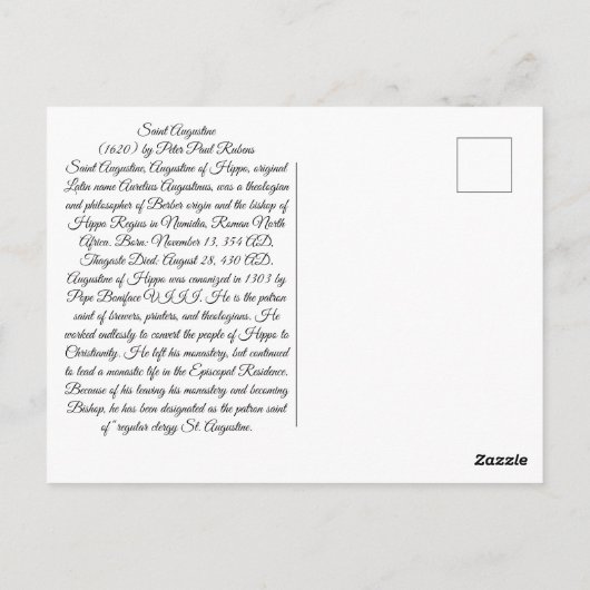 Saint Augustine Briefkaart (Achterkant)