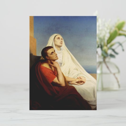 Saint Augustine en Saint Monica Kaart (Staand voorkant)