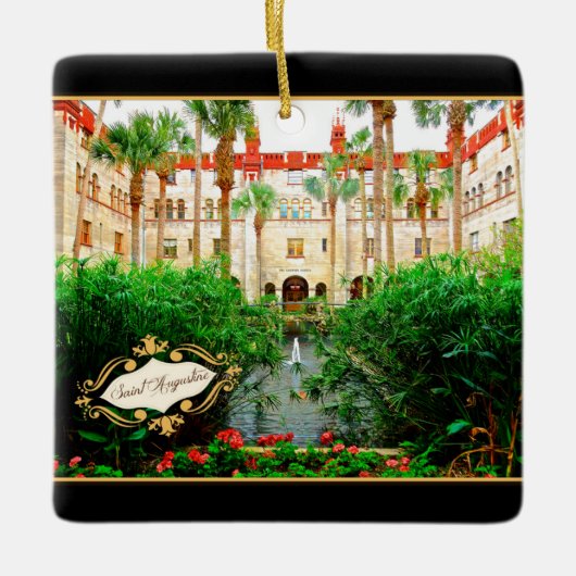 Saint Augustine Florida Lightner Museum & Gardens Keramisch Ornament (Voorkant)