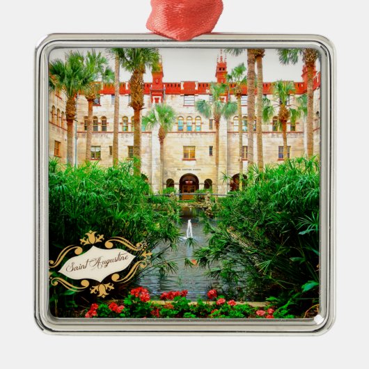 Saint Augustine Florida Lightner Museum & Gardens Metalen Ornament (Voorkant)