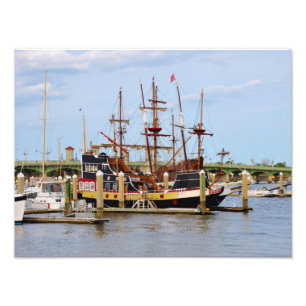 Saint Augustine Florida Pirate Ship Foto afdrukken Afdruk